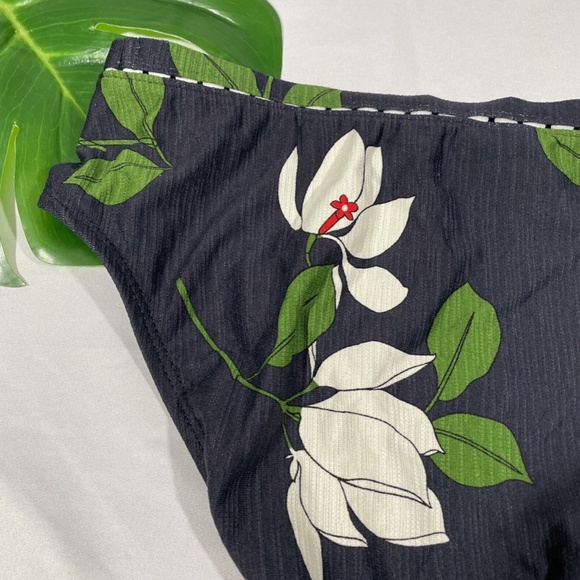 NEW Robin Piccone [ Large ] Elisa High Waist Bikini Bottom in Midnight Blue‎ - Picture 8 of 12